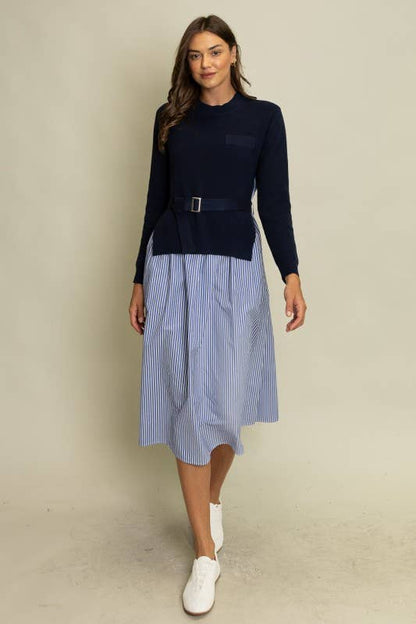 Navy Knit Dress
