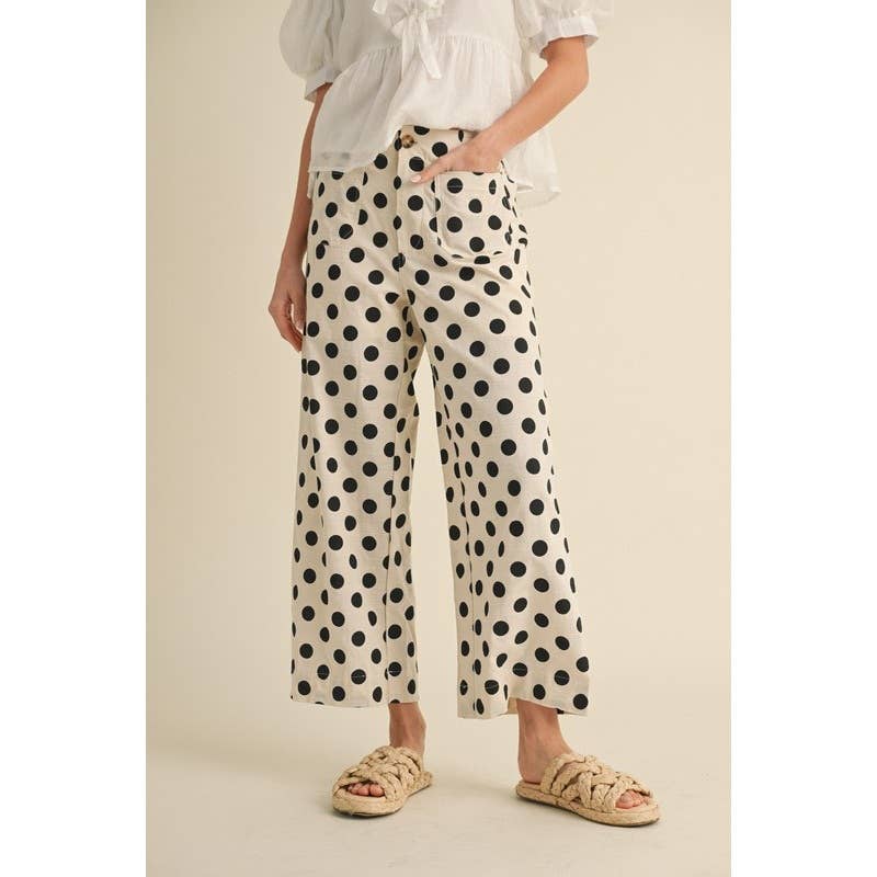 Polka Dot Wide Leg Pants