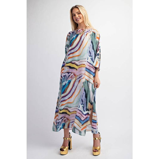 Abstract Maxi Dress