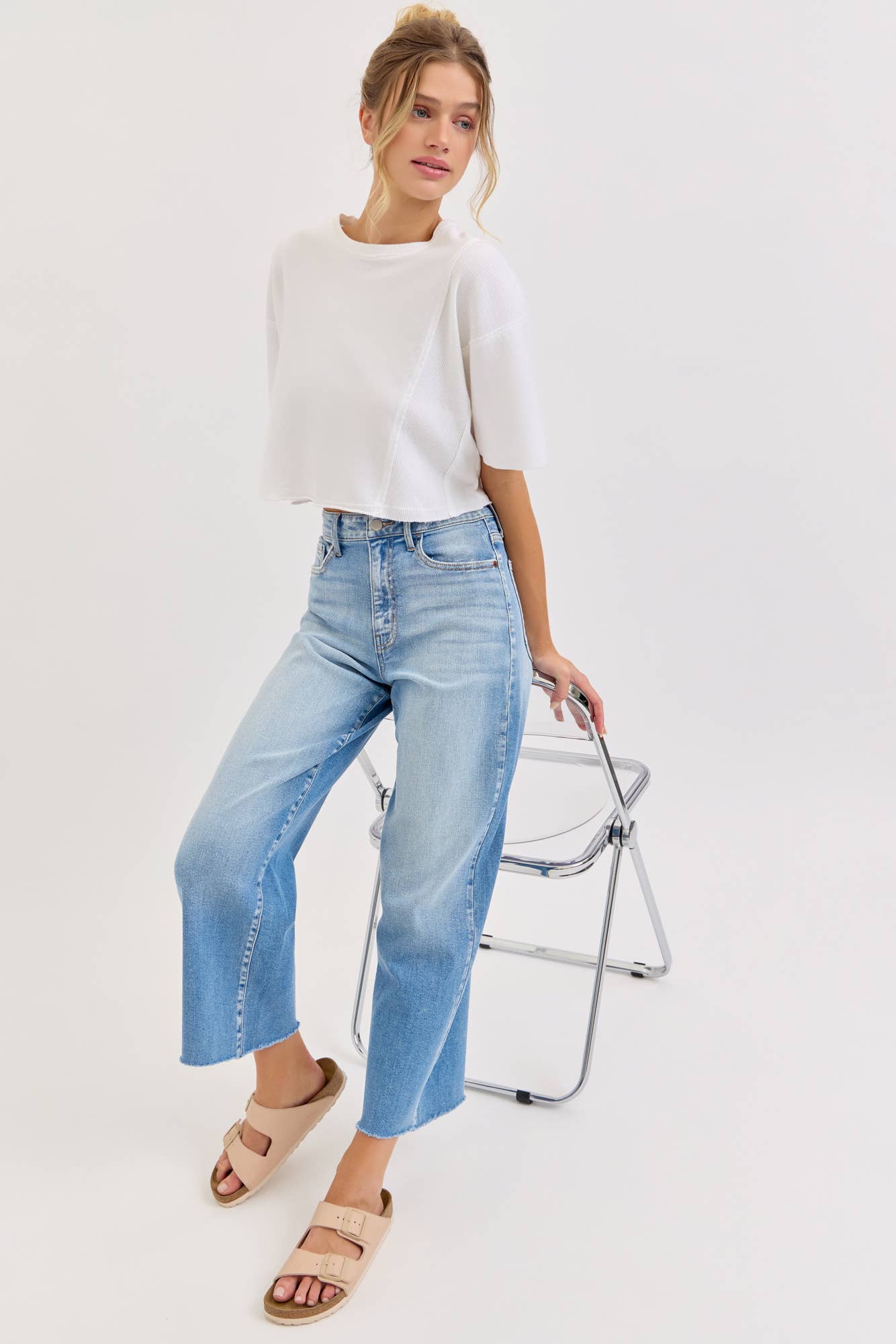 Light Wash Wide Leg Jeans