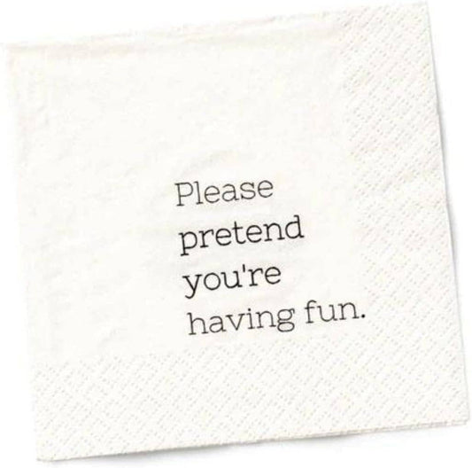 PLEASE PRETEND - Cocktail Napkins