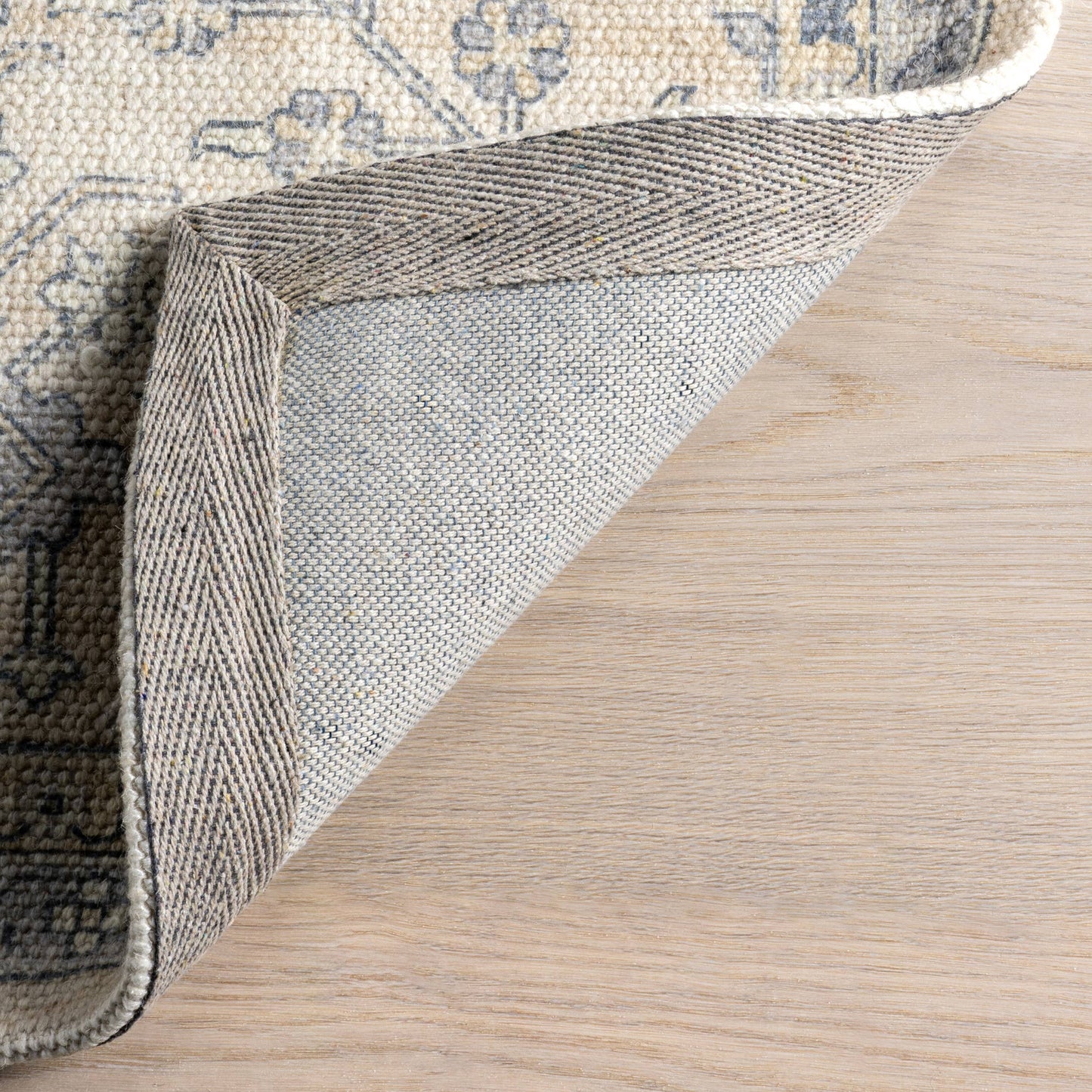 Flora Wool and Cotton Area Rug: Slate Blue / 8' x 10'