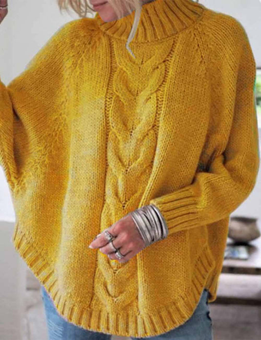 Yellow Cable Knit Sweater
