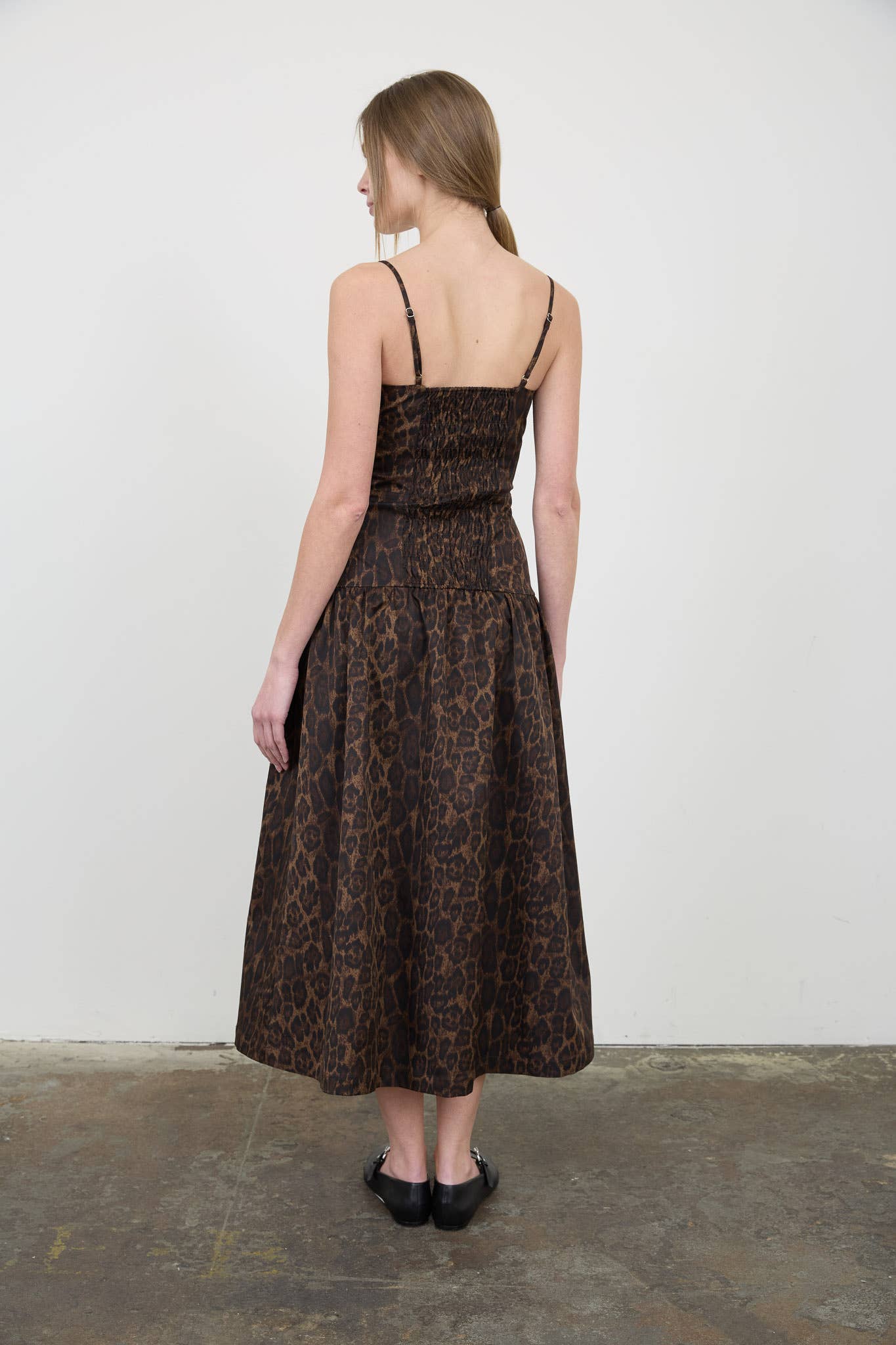 LEOPARD DROP WAIST DRESS