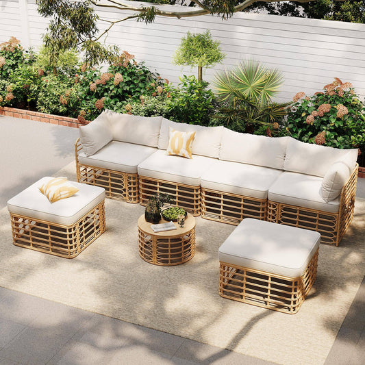 Rattan Patio Sofa Set