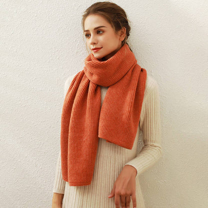 Solid Knit Faux Cashmere Scarf for Women_CWASC0334: Beige / (OS) 1