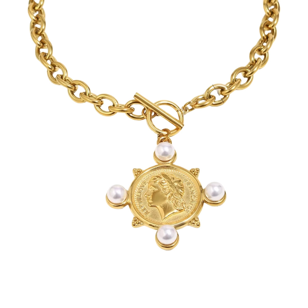 Pearl Coin Necklace