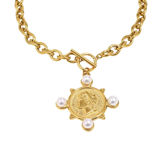 Pearl Coin Necklace