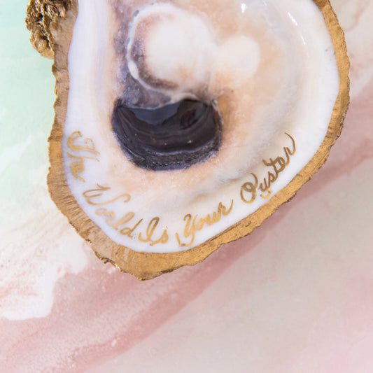 Oyster Jewelry Dish - "The World..."