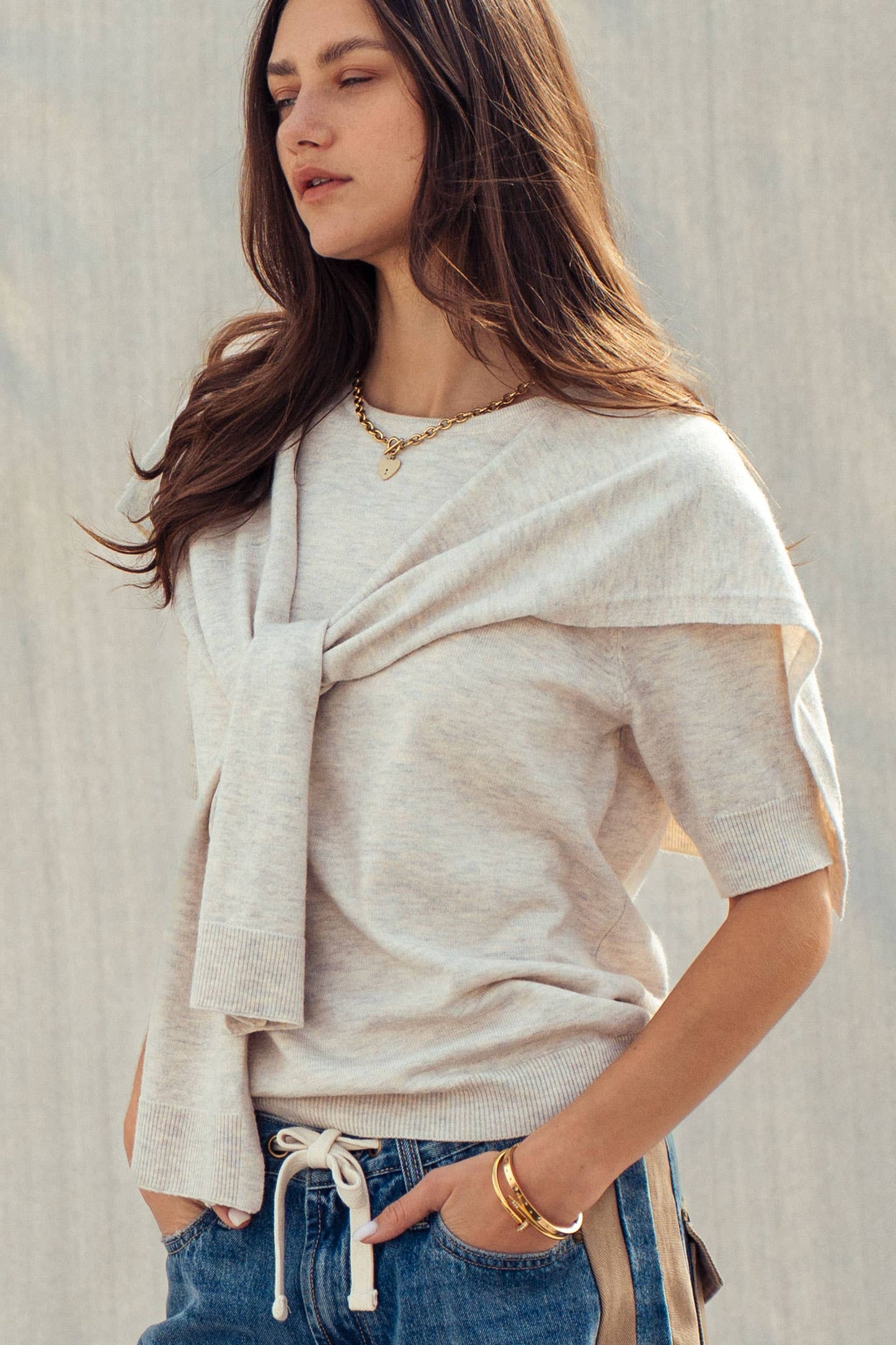 White Sweater Top