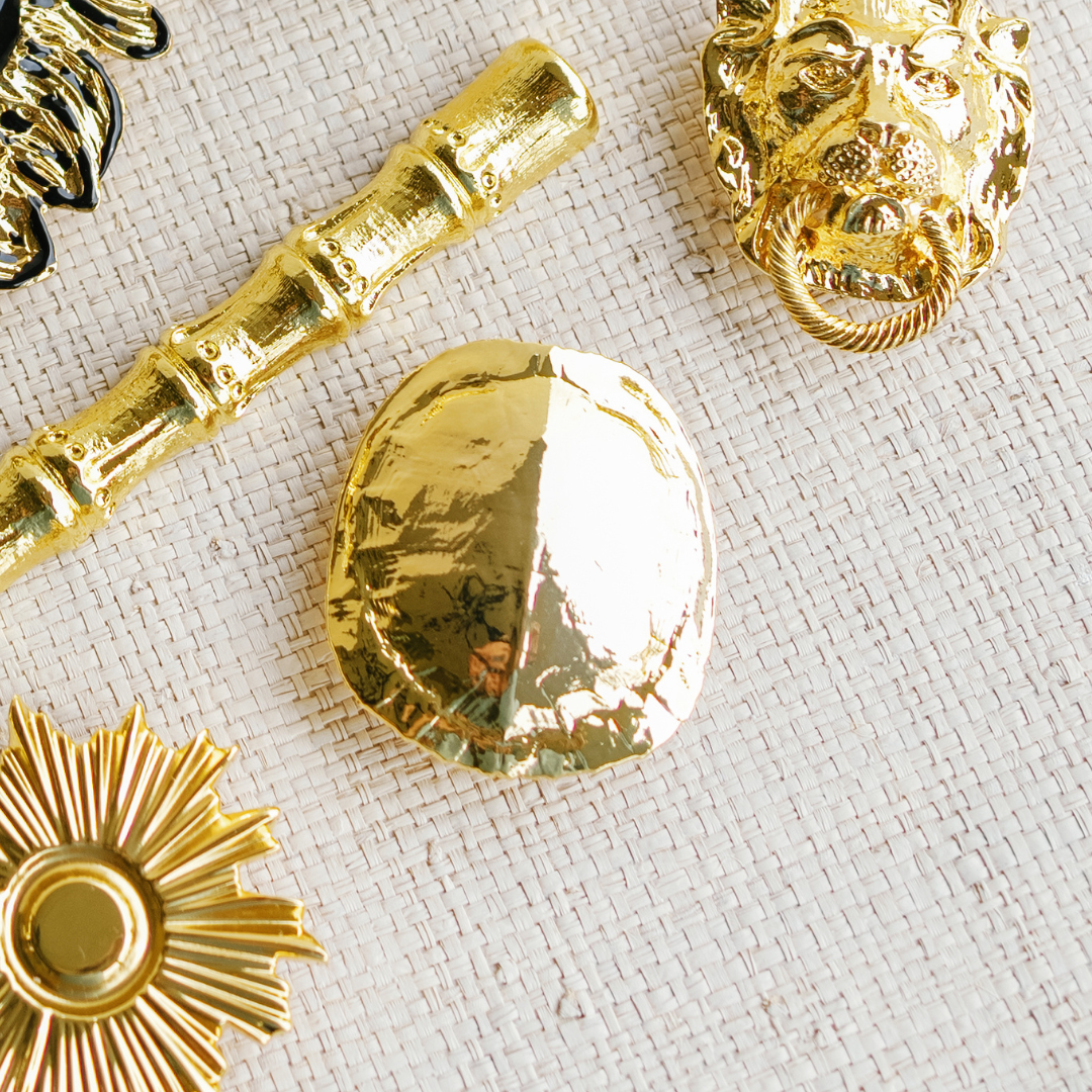 Gold Turtle Shell Belt Buckle