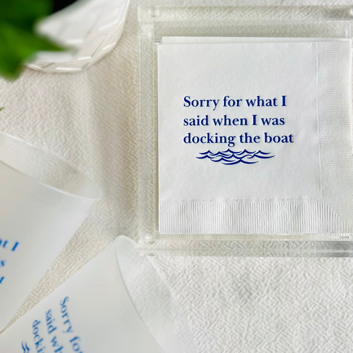 "Sorry For What I Said When I Was Docking The Boat" Napkins
