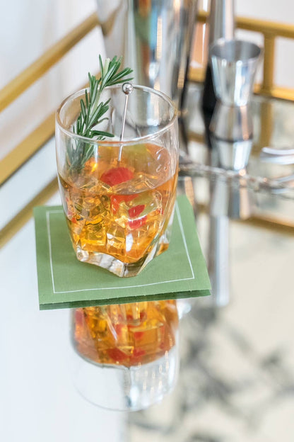 Green Cocktail Napkin Roll