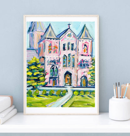 "Pink Cathedral" in Acrylic Floating Frame 16x20"