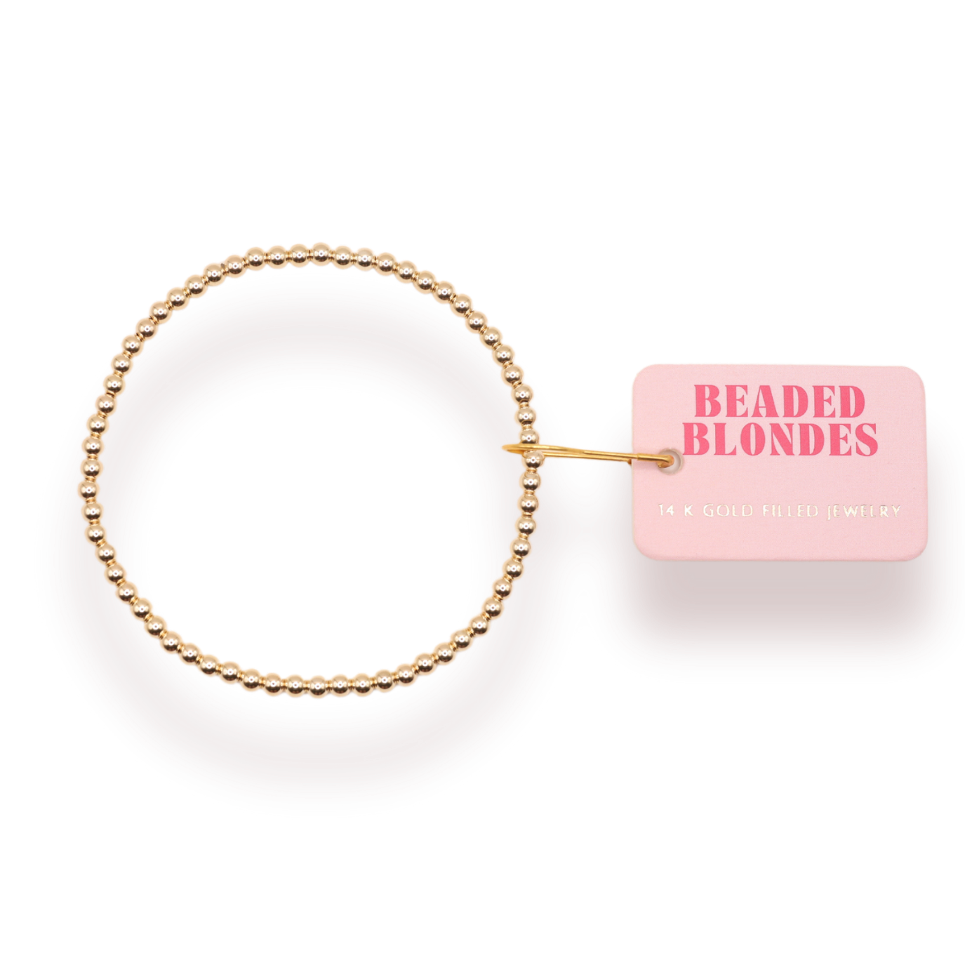 3MM Gold Beaded Bracelet: Petite