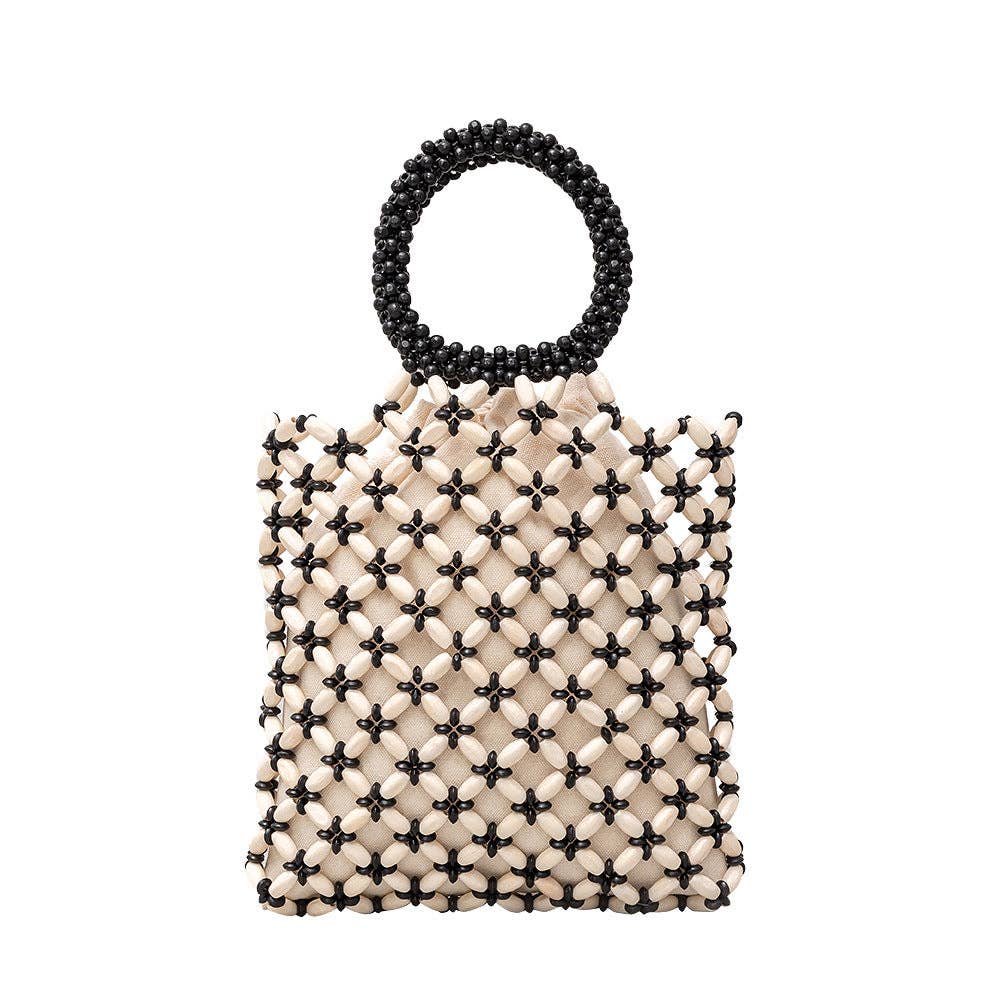 Black & White Beaded Handbags