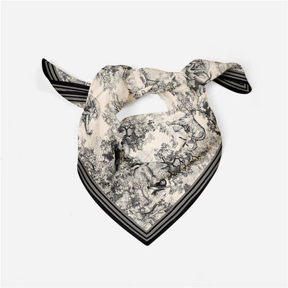 Black & White Silk Scarf