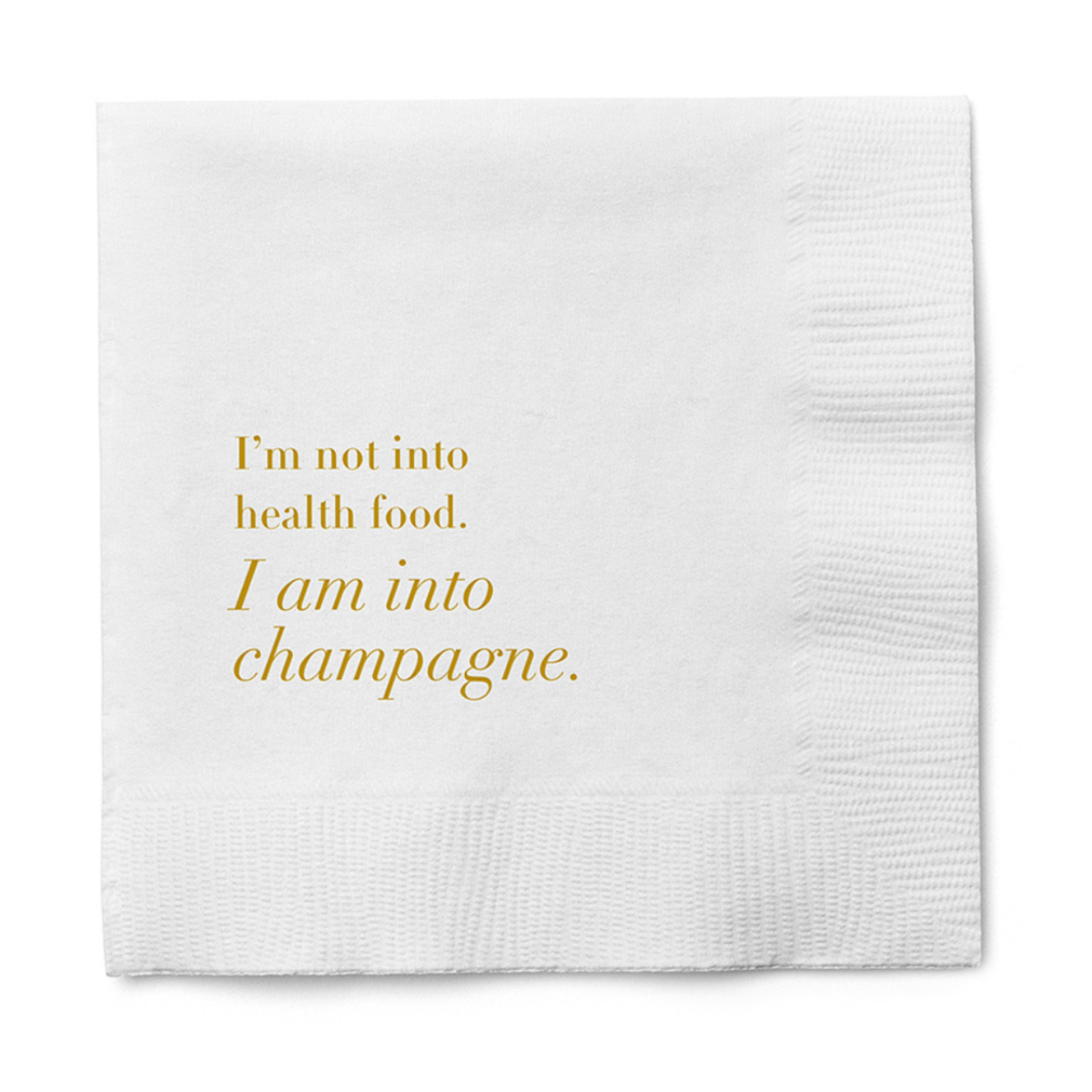 "I Am Into Champagne" Cocktail Napkins