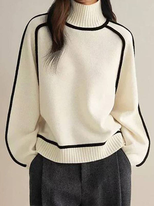 Cream & Black Sweater