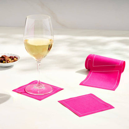 Hot Pink Cocktail Napkin Roll