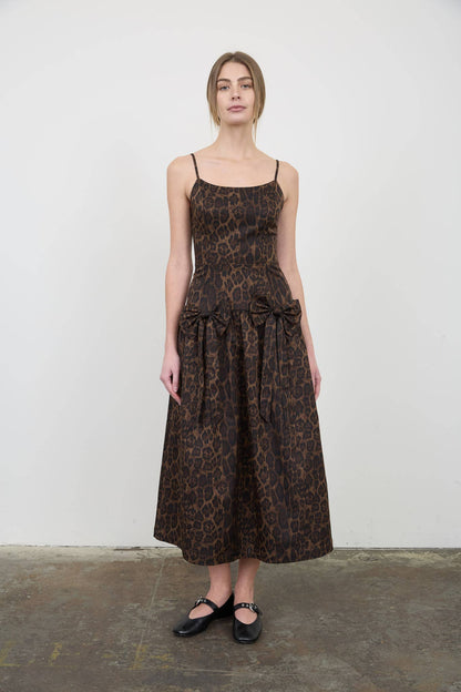 LEOPARD DROP WAIST DRESS
