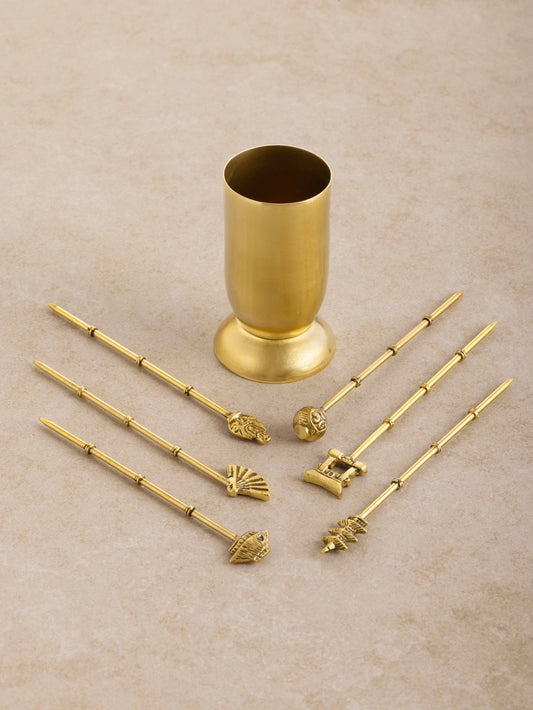 Gold Cocktail Picks – Set of 6