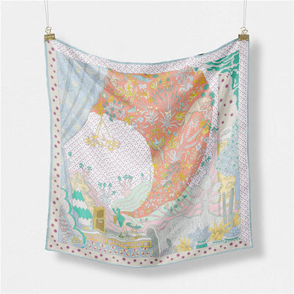 Light Blue Silk Scarf