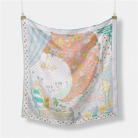 Light Blue Silk Scarf