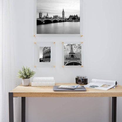 16x20" Modern UV-Grade Acrylic Floating Wall Frame: Gold