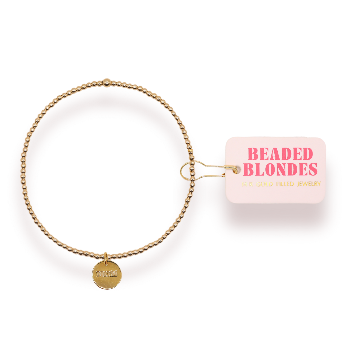 Mom Charm Bracelet on Gold: Petite