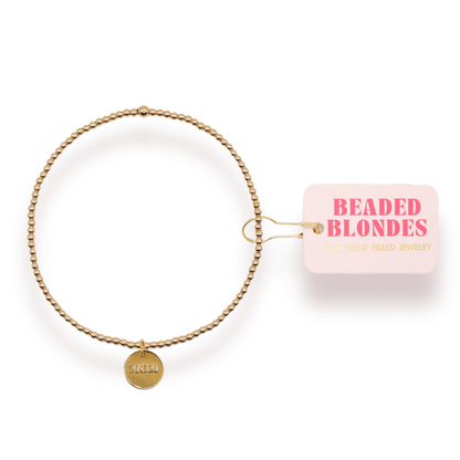 Mom Charm Bracelet on Gold: Petite