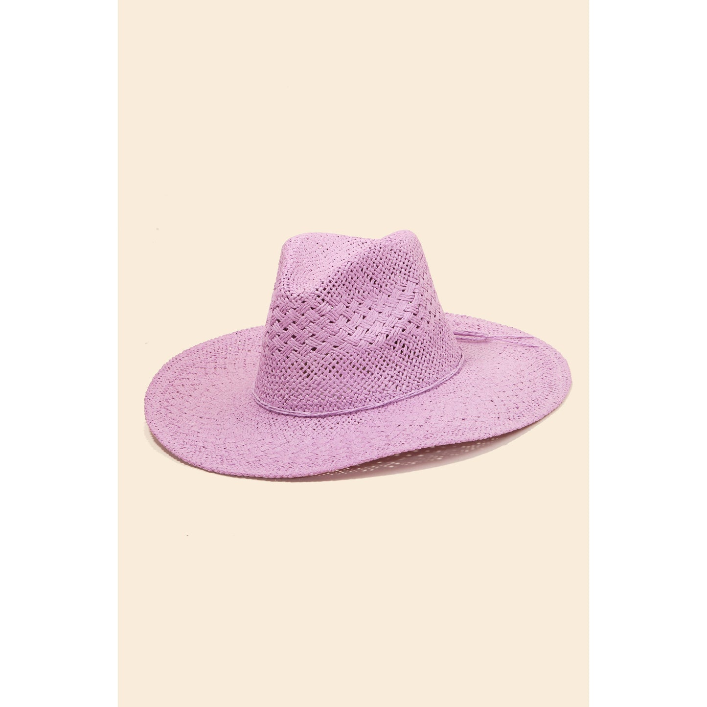 Lilac Straw Sun Hat