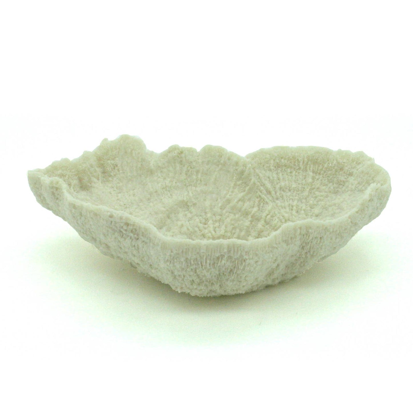 Faux Ivory Mushroom Plate Coral