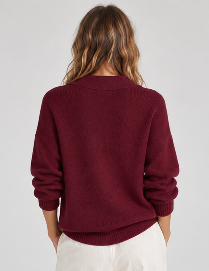 Pink V-Neck Sweater