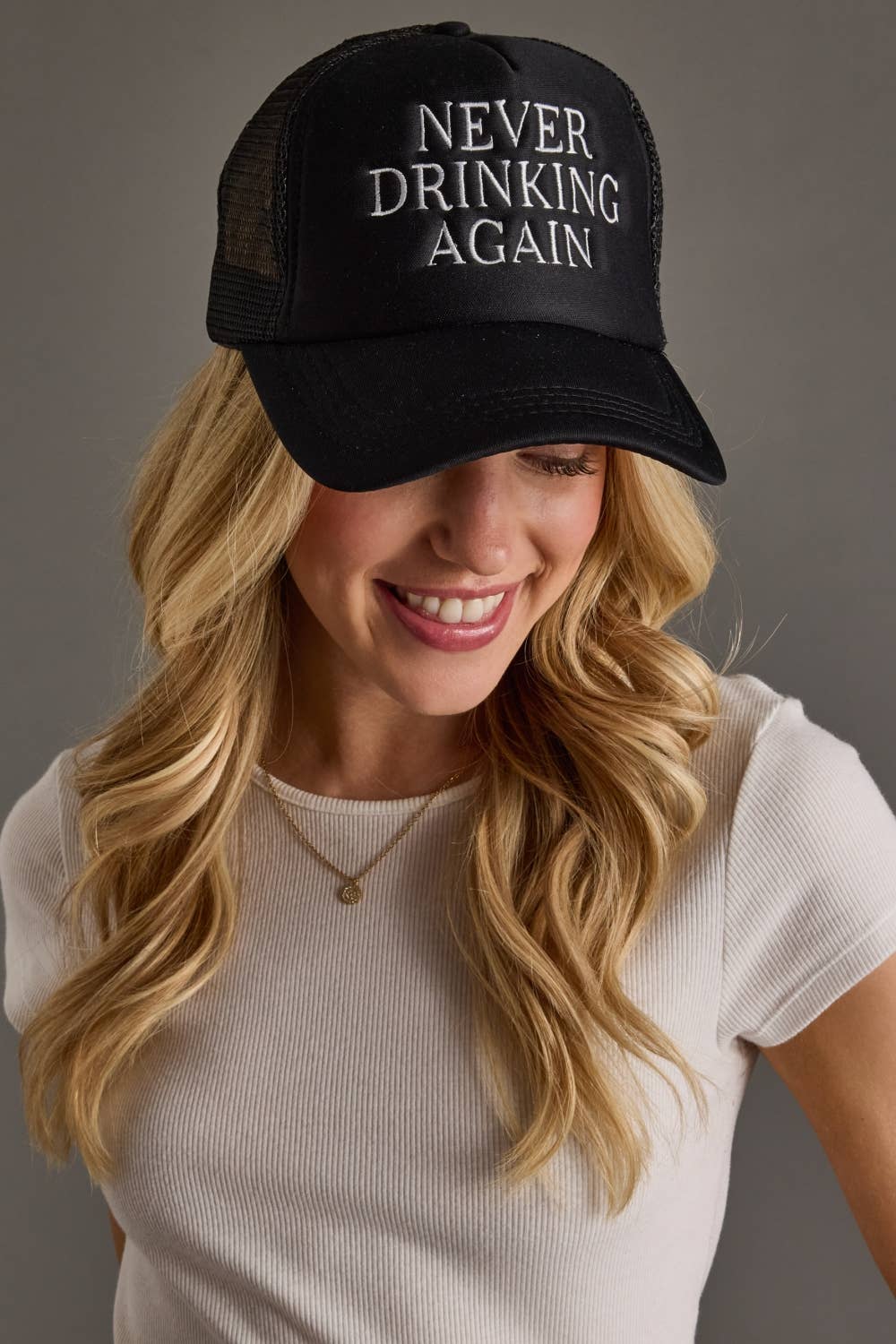 "Never Drinking Again" Trucker Hat