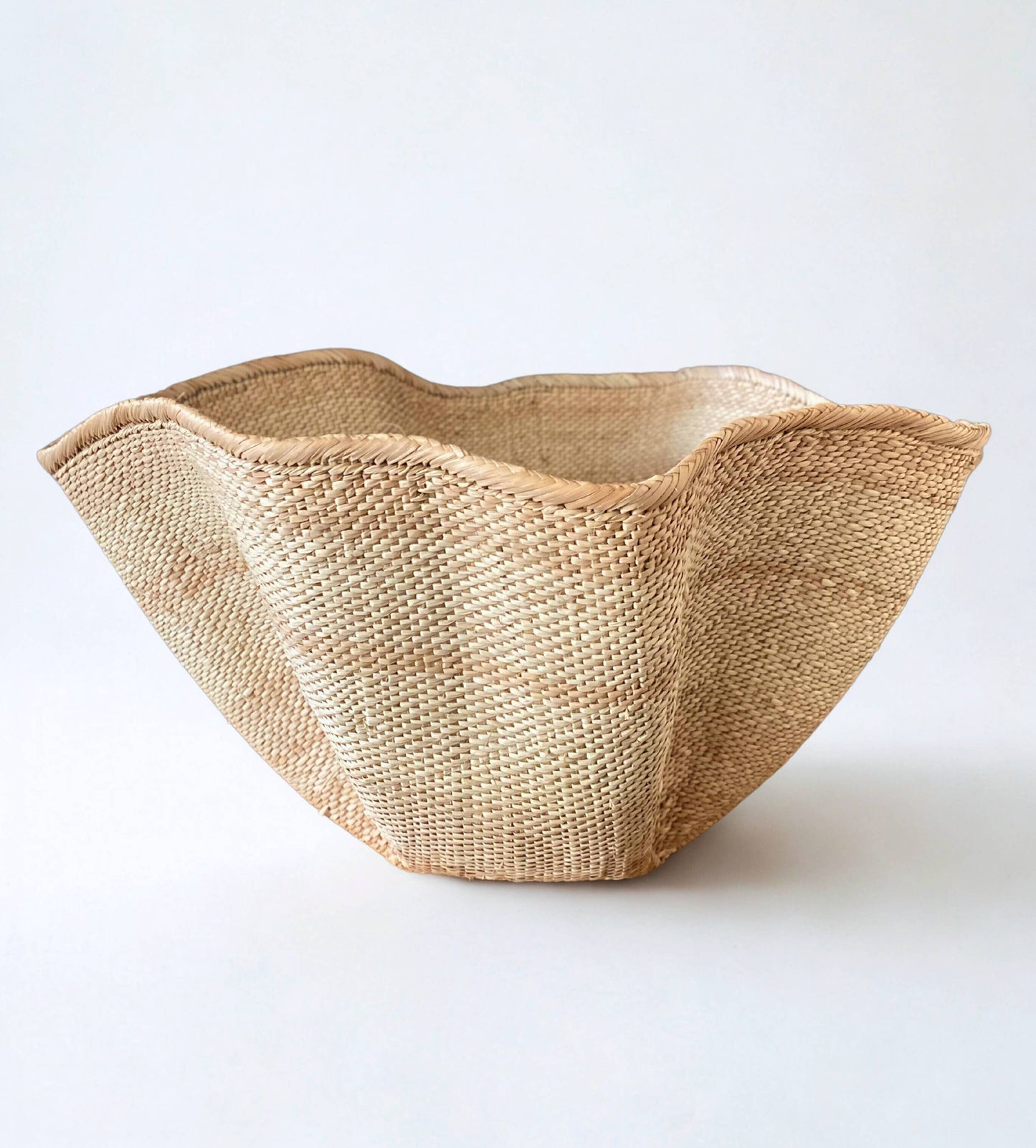 Abstract Rattan Basket: Small