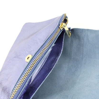 Purple Leather Crossbody Bag