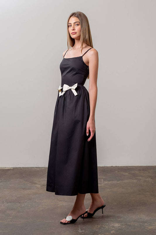 RIBBON MIDI DRESS