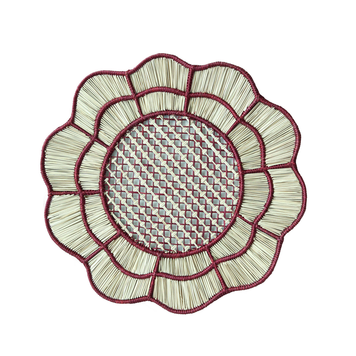 Scallop Placemats: Soft pink/Green