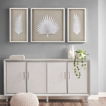 Handmade Rice Paper Palm Leave Wall Decor - Square