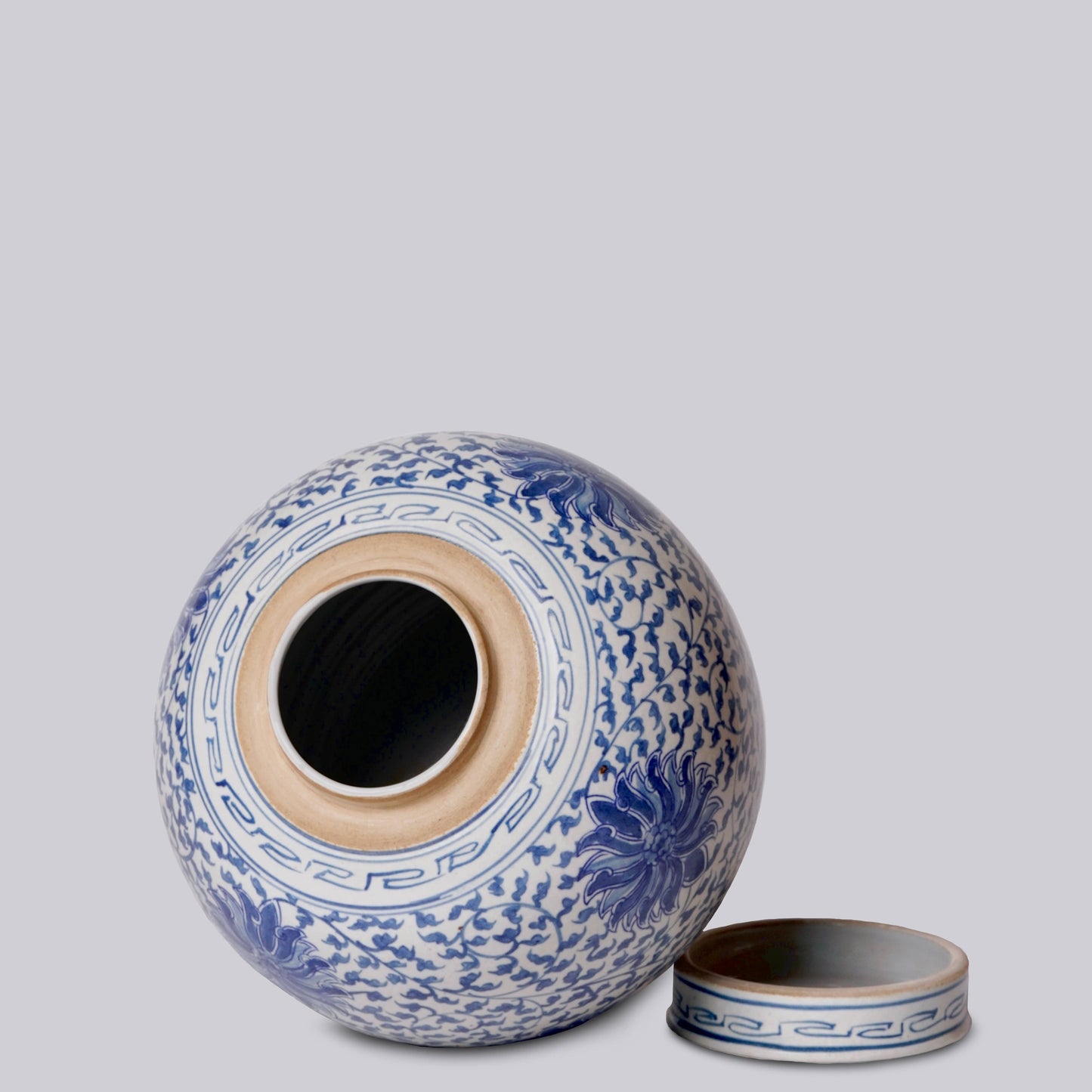 Blue & White Lotus Jar