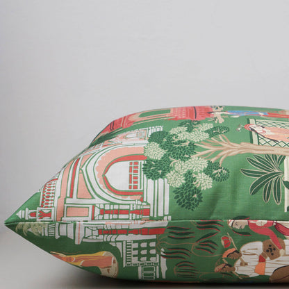 Bara Bazaar in Viridian Pillow