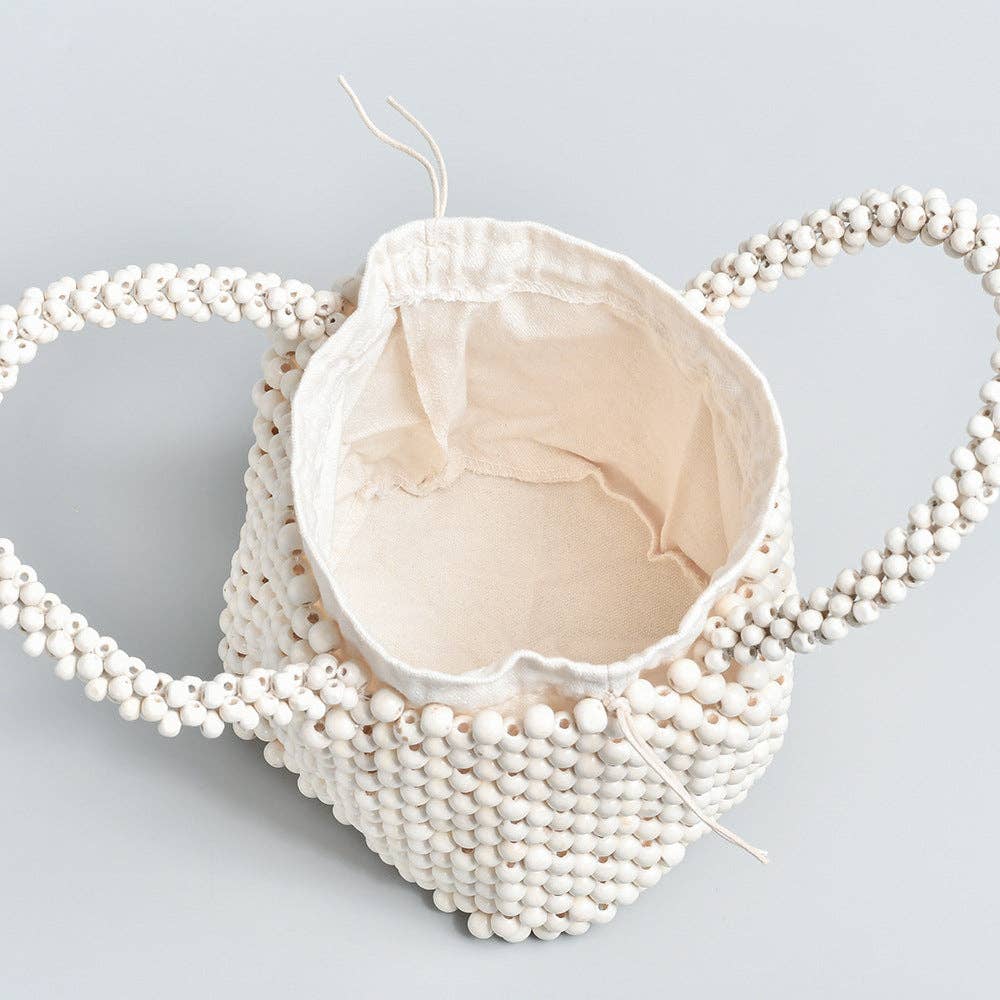 Ivory Beaded Handbag