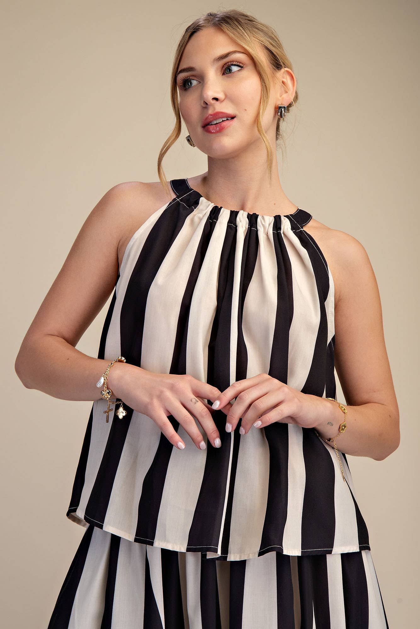 Black & White Striped Tank Top