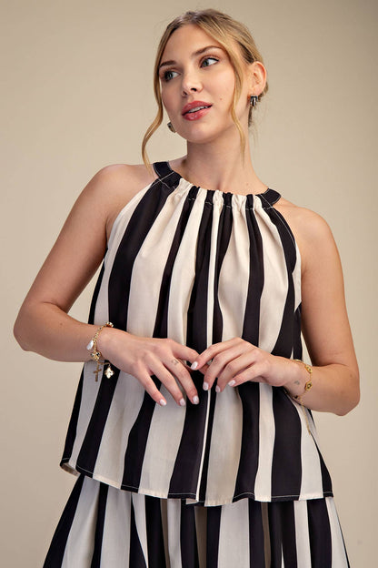 Black & White Striped Tank Top