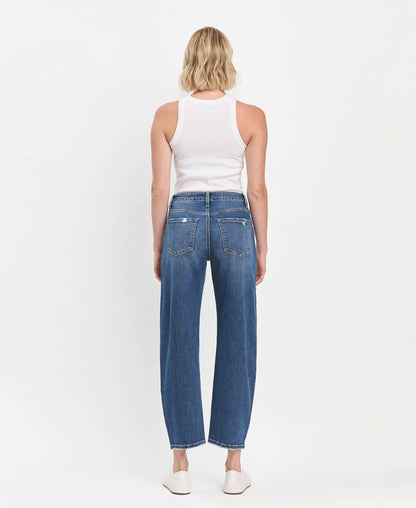HIGH RISE BARREL JEANS