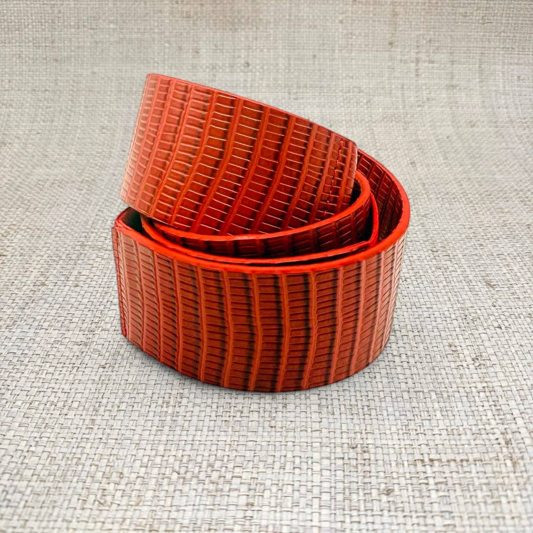 Red Leather Belt Band: 1