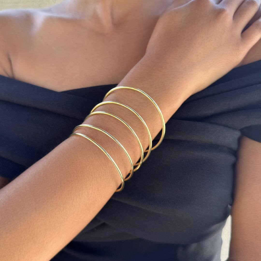 Gold 5-Piece Bangle Set