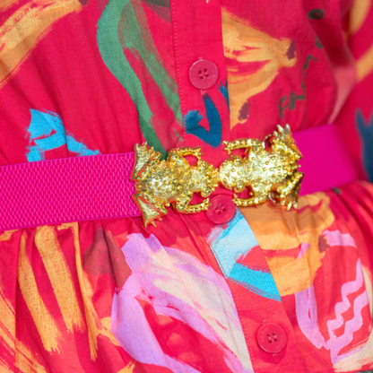 Pink Interchangeable Stretch Belt Band – Flexible & Stylish: Pink / S