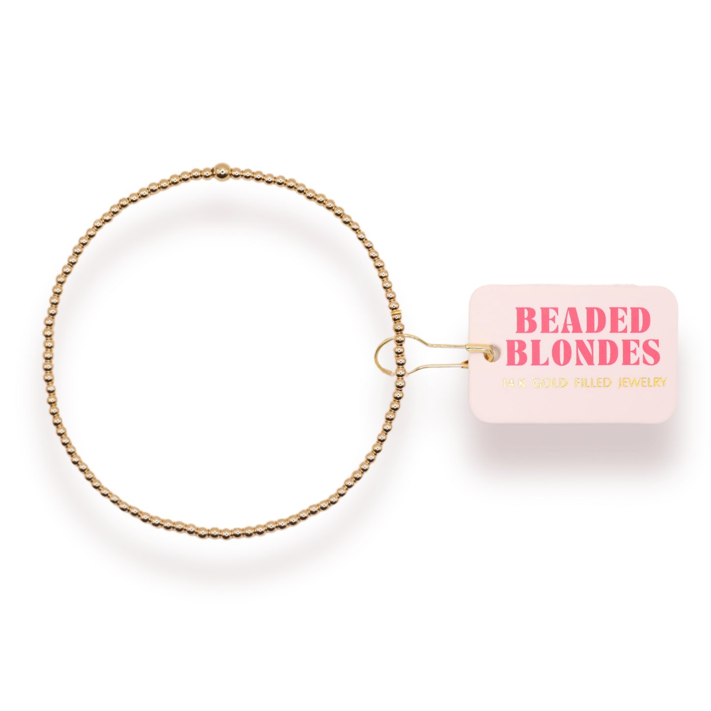 2MM Gold Beaded Bracelet: Petite